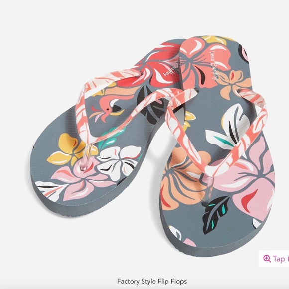 Vera Bradley Flip Flops - Coastal Paradise - Medium Sz 7/8 Tropical Floral NEW - Picture 9 of 10